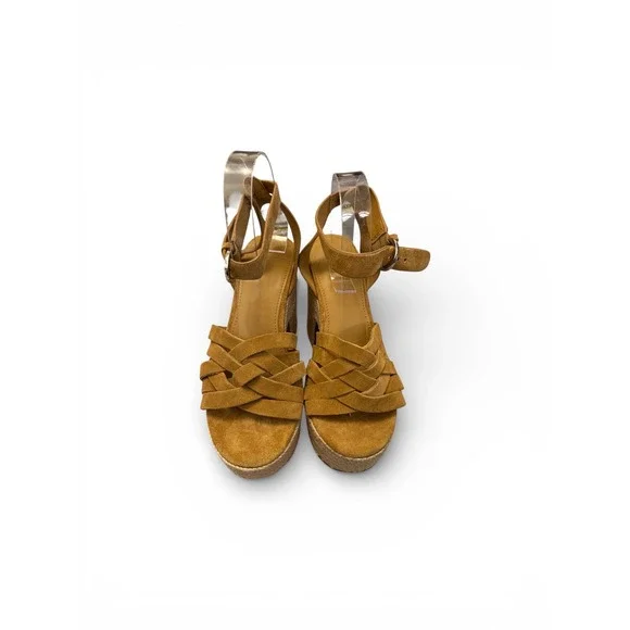 Marc Fisher Oaten Suede Espradrille Platform Heeled Sandals Size 7M - Picture 2 of 9